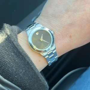 Authentic Movado All Steel Watch *BRAND NEW BATTERY*